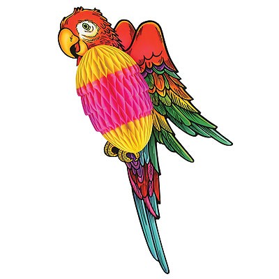 Wabenfigur Papagei bunt