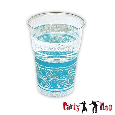 Kunststoffbecher transparent-türkis