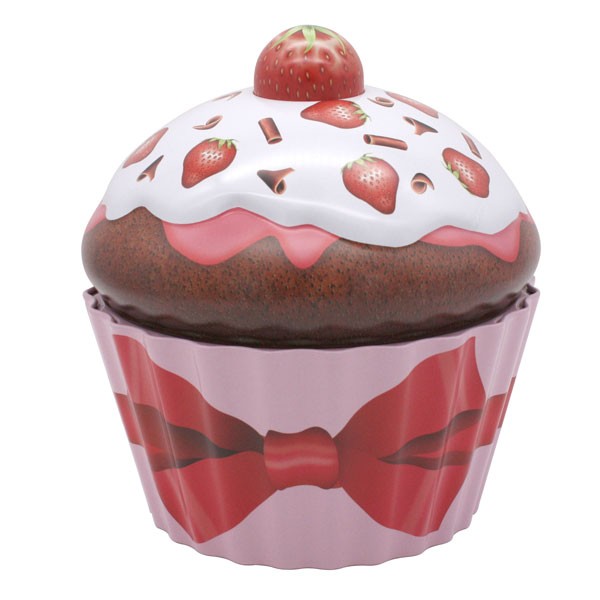 Blechdose Erdbeer Cupcake groß