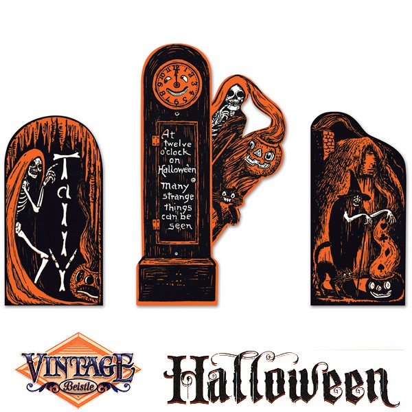 Vintage Halloween Dekomotive Standuhr