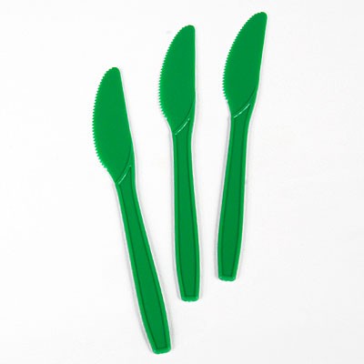 Plastikmesser grün 10 Stück