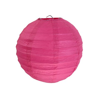 Partydeko Papierlampions pink mittel 20cm