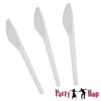 Plastik-Besteck Messer weiß Plastik-Besteck Messer weiß