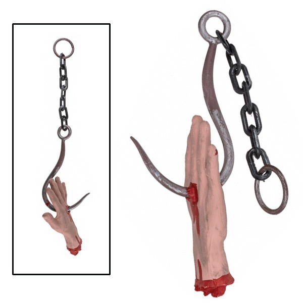 Halloweendeko Hand an Haken 60cm