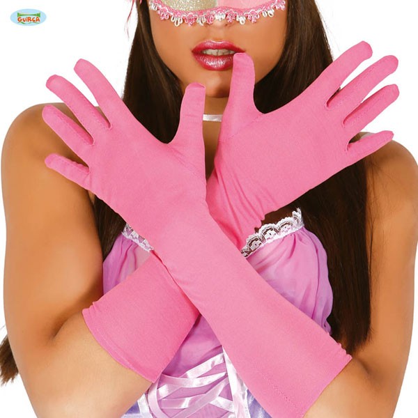 Handschuhe Damen lang pink