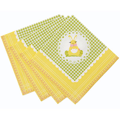 Osterhasen Papierservietten – 20 Stück, 3-lagig, 33x33 Cm, Umweltfreundlich Bedruckt