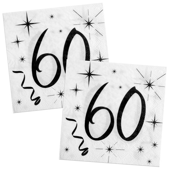 Servietten 60. Geburtstag