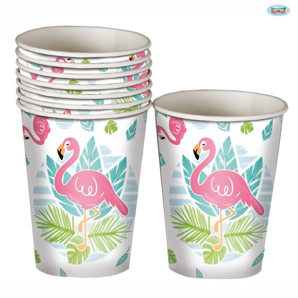 Pappbecher Flamingo 8 Stück
