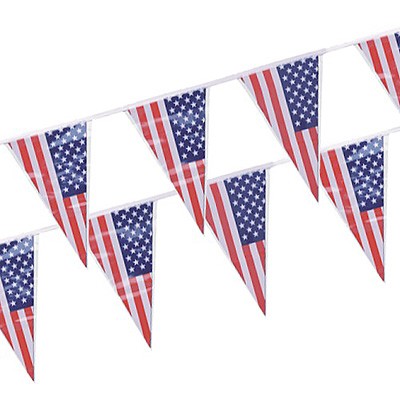 Wimpelgirlande USA Flagge 4m