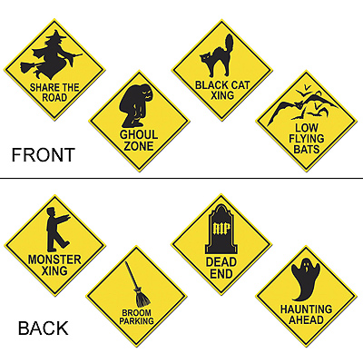Halloween Deko Set 3-teilig - Gruselige Warnschilder Für Garten & Hof