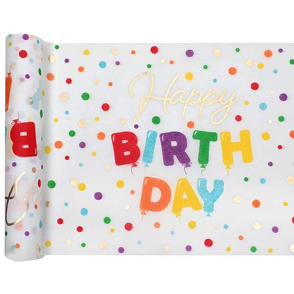 Geburtstags Tischläufer Happy Birthday Balloons