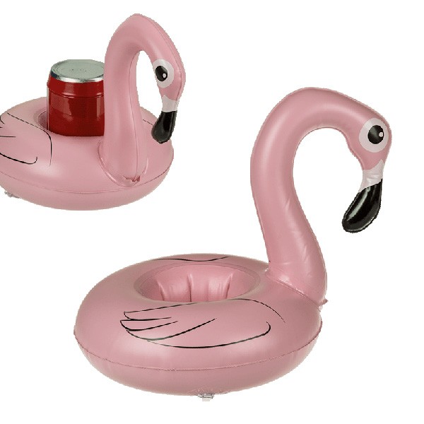 5x Schwimmender Flamingo Getränkehalter Becherhalter aufblasbar