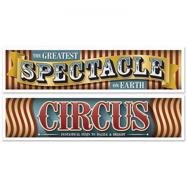 Vintage Circus Partydeko Banner