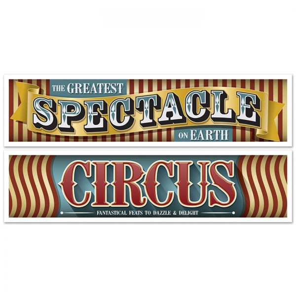 Vintage Circus Partydeko Banner