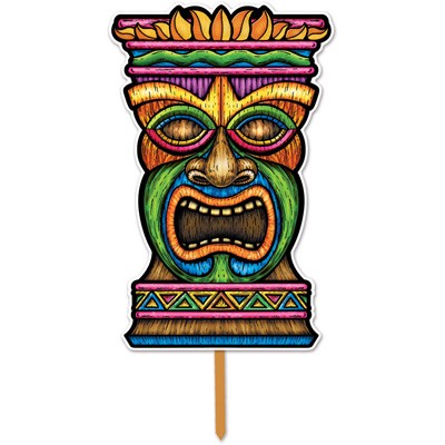 Partydeko Tiki-Masken-Schild