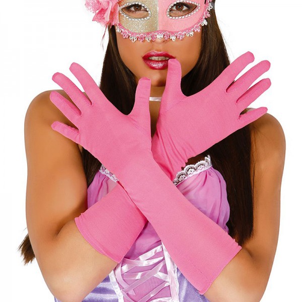 Lange Handschuhe pink 45cm