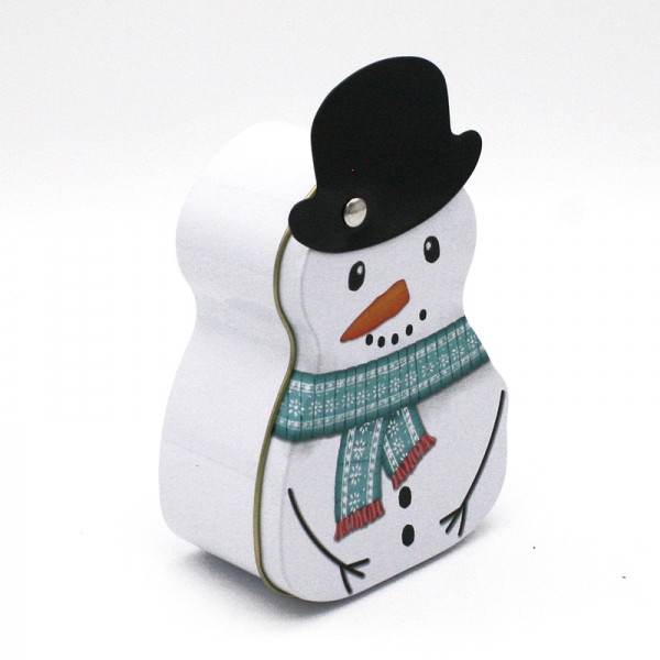 Kleine Weihnachts Blechdose Schneemann