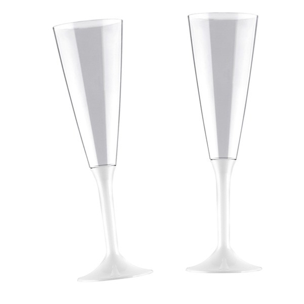 Einweg-Sektglas weiß 160ml