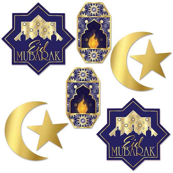 8 Dekomotive aus Pappe - Ramadan - Eid Mubarak