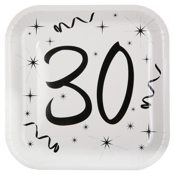 Pappteller 30ster Geburtstag