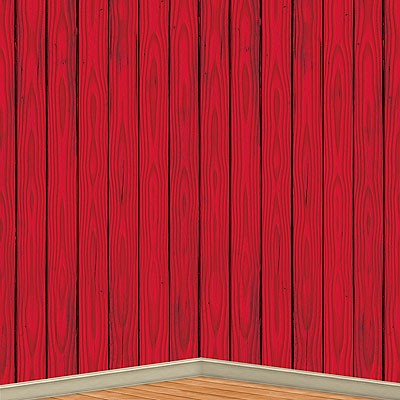Wandverkleidung Partydeko Scheunenwand rot