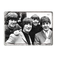 Blechpostkarte Beatles sw Blechpostkarte Beatles sw