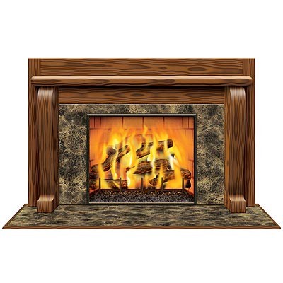Wanddeko Folienposter Offener Kamin