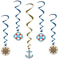 Spiralhänger Anker Rettungsring Steuerrad Spiralhänger Anker Rettungsring Steuerrad