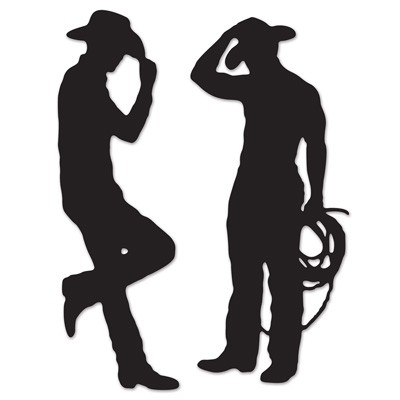 Partydeko Cowboy Silhouetten 