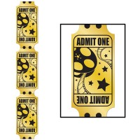 Partydeko Goldene Eintrittskarten Partydeko Goldene Eintrittskarten