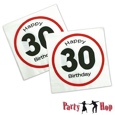 Servietten Happy Birthday 30