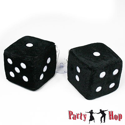 Fuzzy Dice Plüschwürfel Autowürfel schwarz