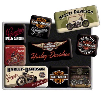 Harley Davidson Bikes Kühlschrankmagnete-Set 9 Stück na 