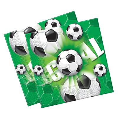 Servietten Fußball grün 