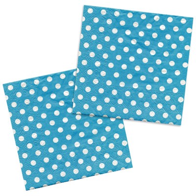 Servietten Pünktchen Polka dots türkis