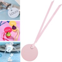 Namenskarten mit Band rosa  Namenskarten mit Band rosa