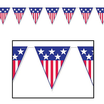Wimpelgirlande USA Stars Stripes