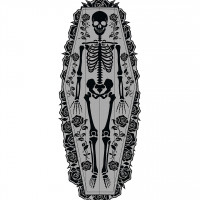 Spitzen Tischläufer Skelett 06383