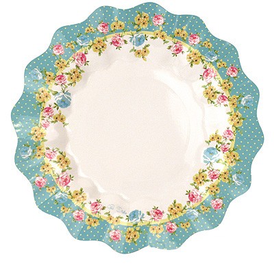 Großer Pappteller Shabby Chic