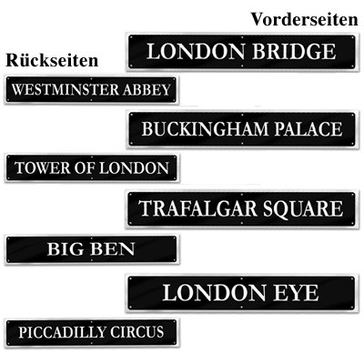 Partydeko Straßenschilder London