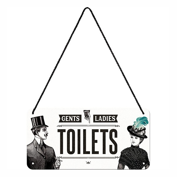 Hängeschild Toilets