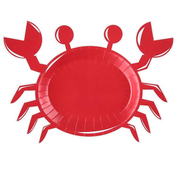Pappteller rote Krabbe