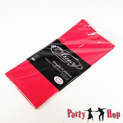 Plastik-Tischdecke rot