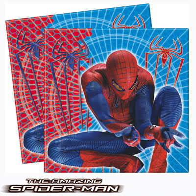 The Amazing Spiderman Party 1 Packung mit 20 Servietten Napkins 