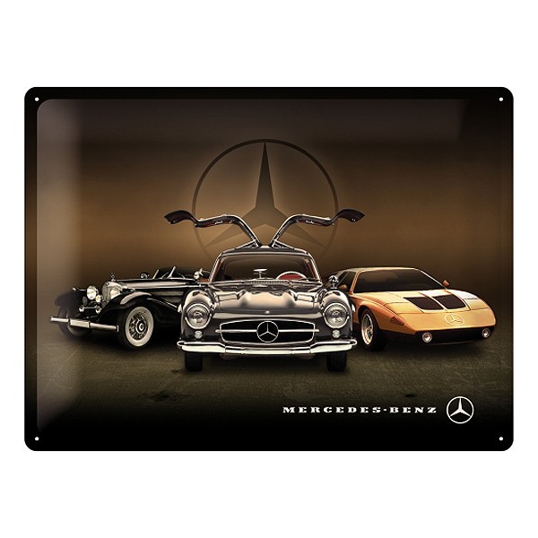 Mercedes Benz Blechschild 3 Cars
