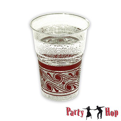 Kunststoffbecher transparent bordeaux
