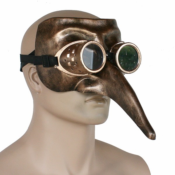 Steampunk Schnabelmaske Fliegerbrille