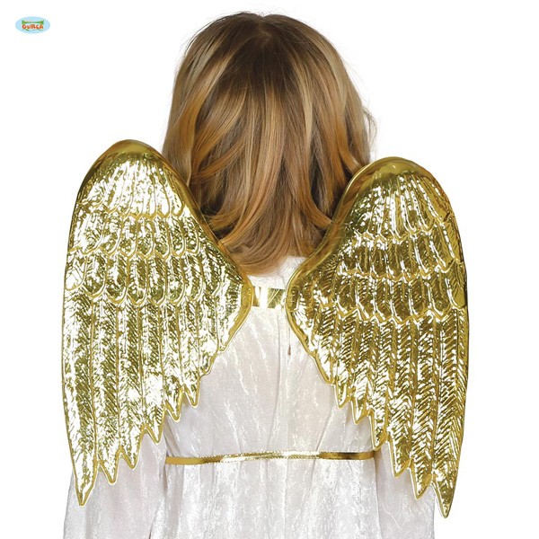 Engelsflügel klein gold Kunststoff