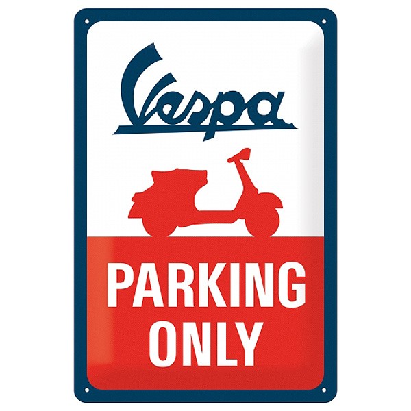 Blechschild Vespa Parking Only