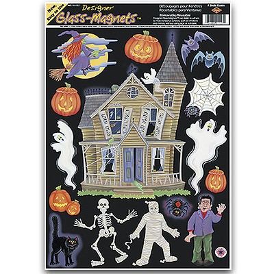 Fensterbilder Halloween-Spukhaus